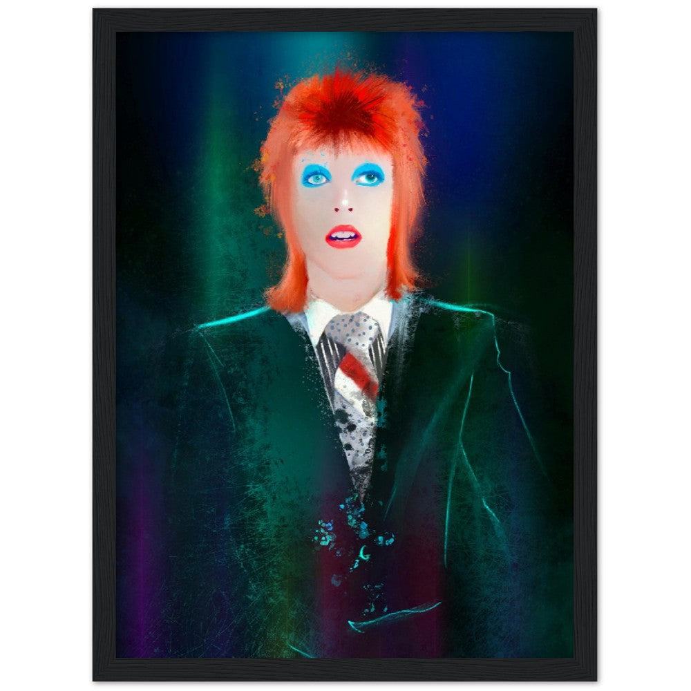 David Bowie- By Dave Sylvester - 12x16 Framed Giclée