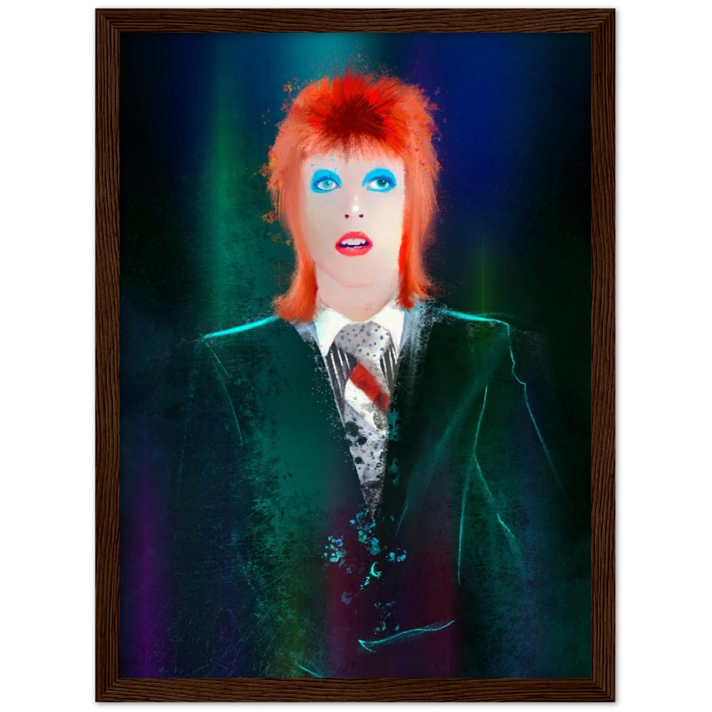 David Bowie- By Dave Sylvester - 12x16 Framed Giclée